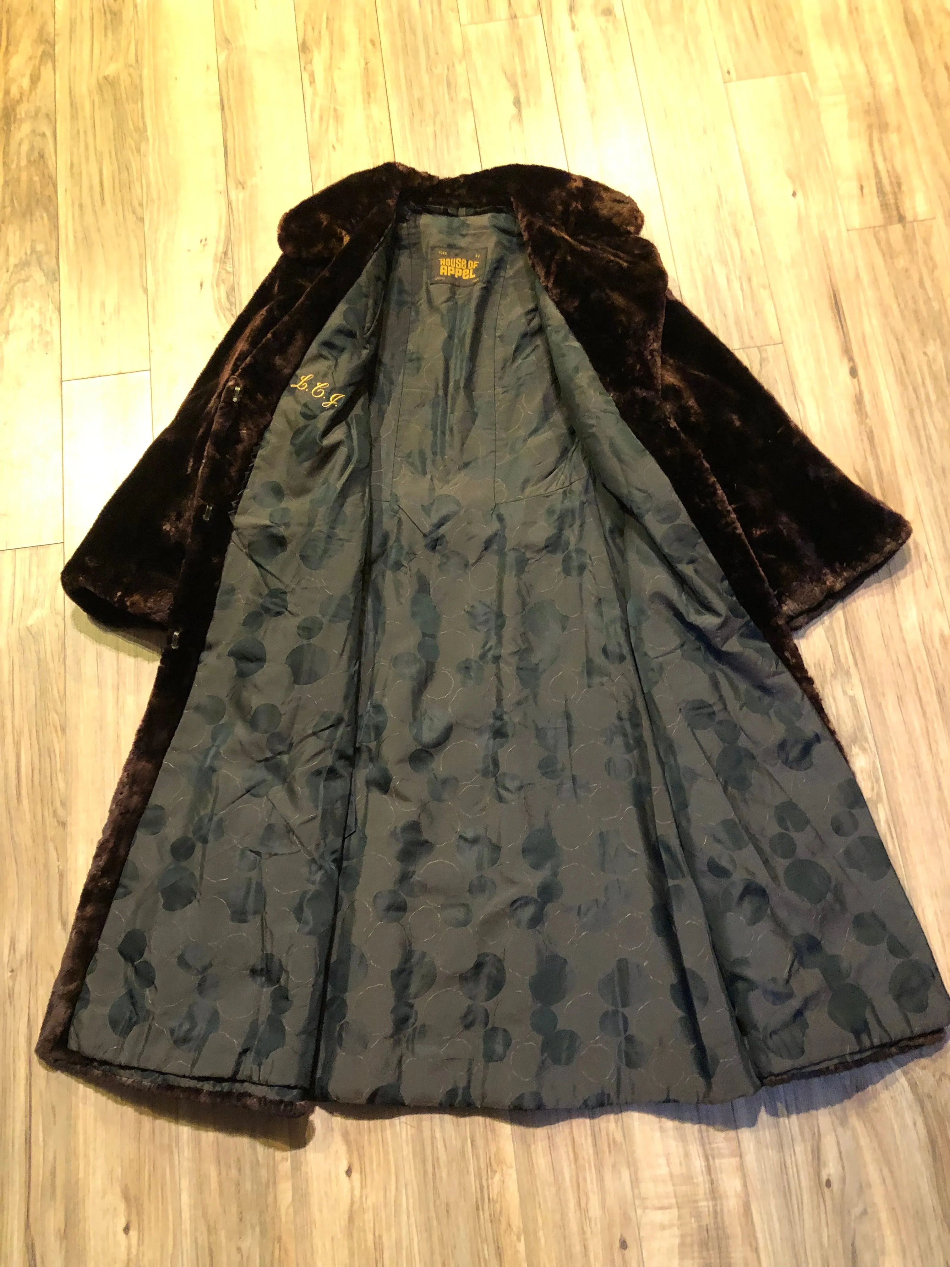 Vintage House of Appel Long Fur Coat, Made in Canada