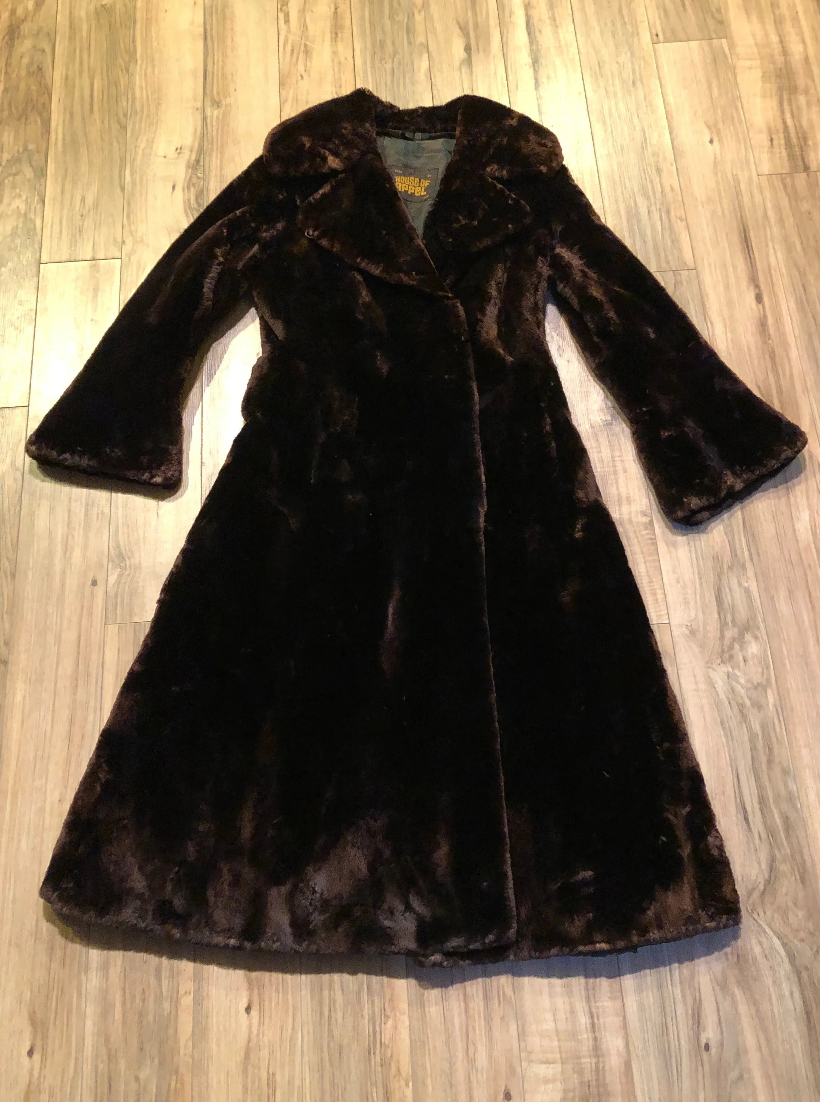Vintage House of Appel Long Fur Coat, Made in Canada