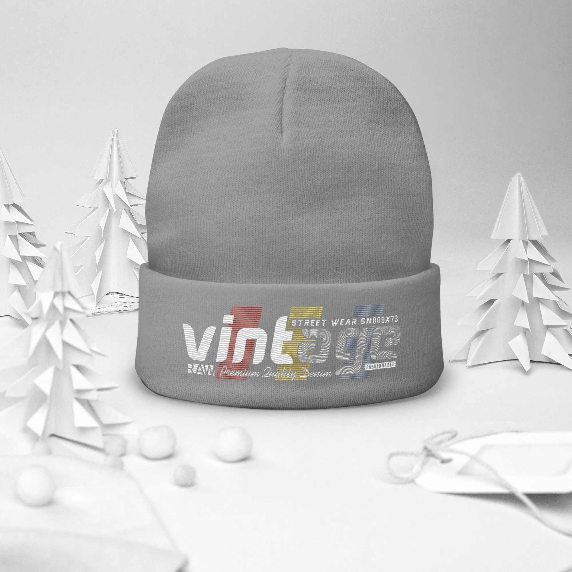 Vintage Streetwear Embroidered Beanie
