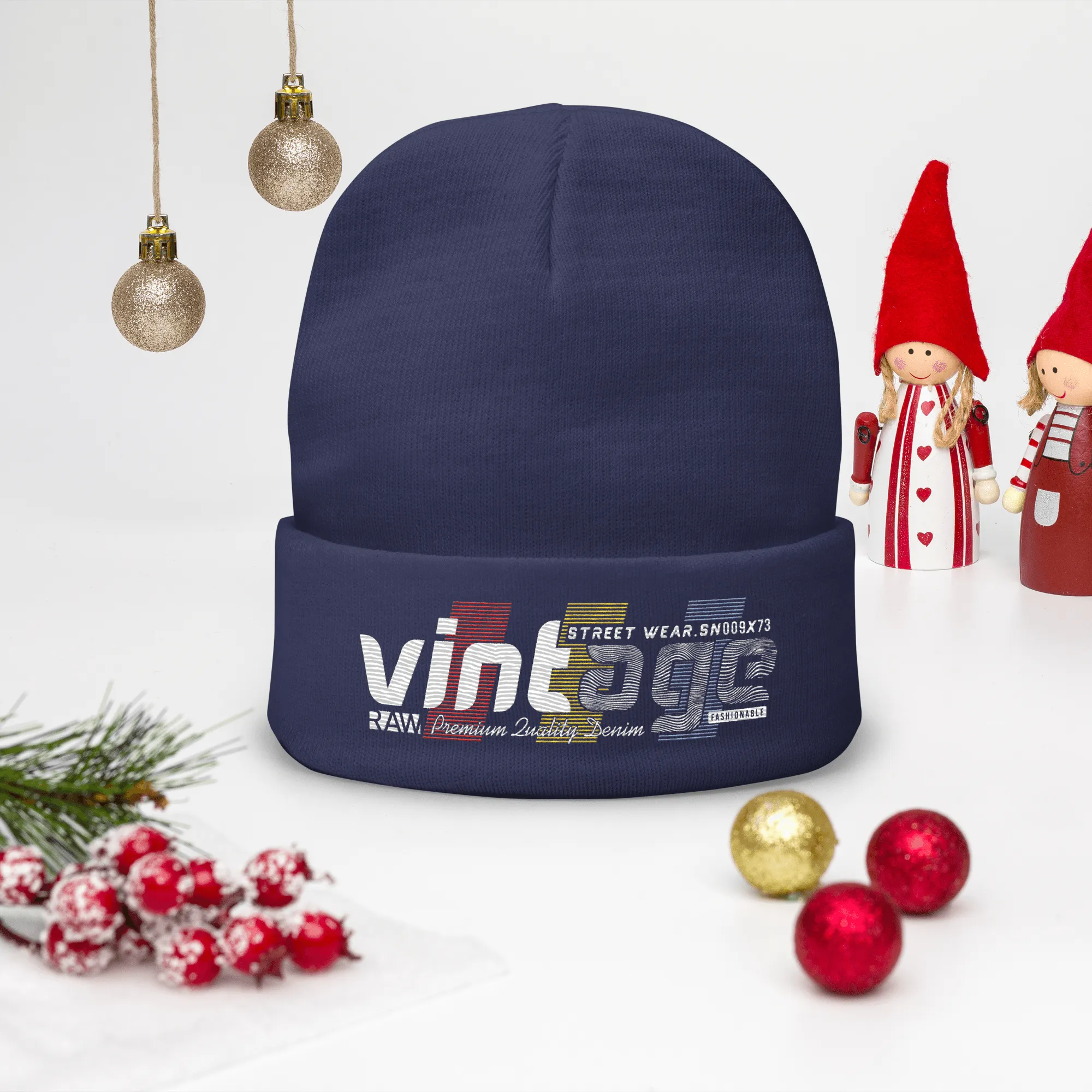 Vintage Streetwear Embroidered Beanie