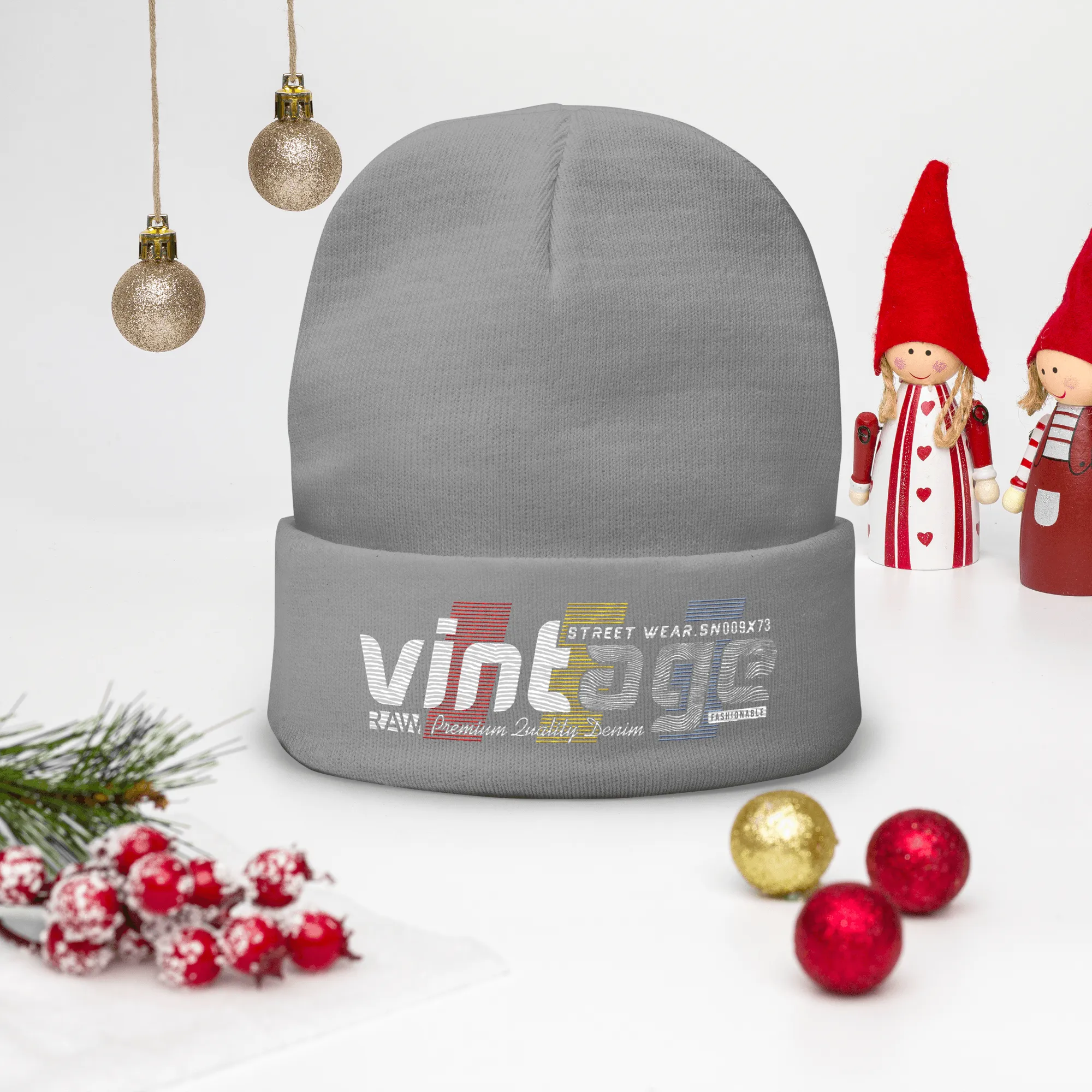 Vintage Streetwear Embroidered Beanie