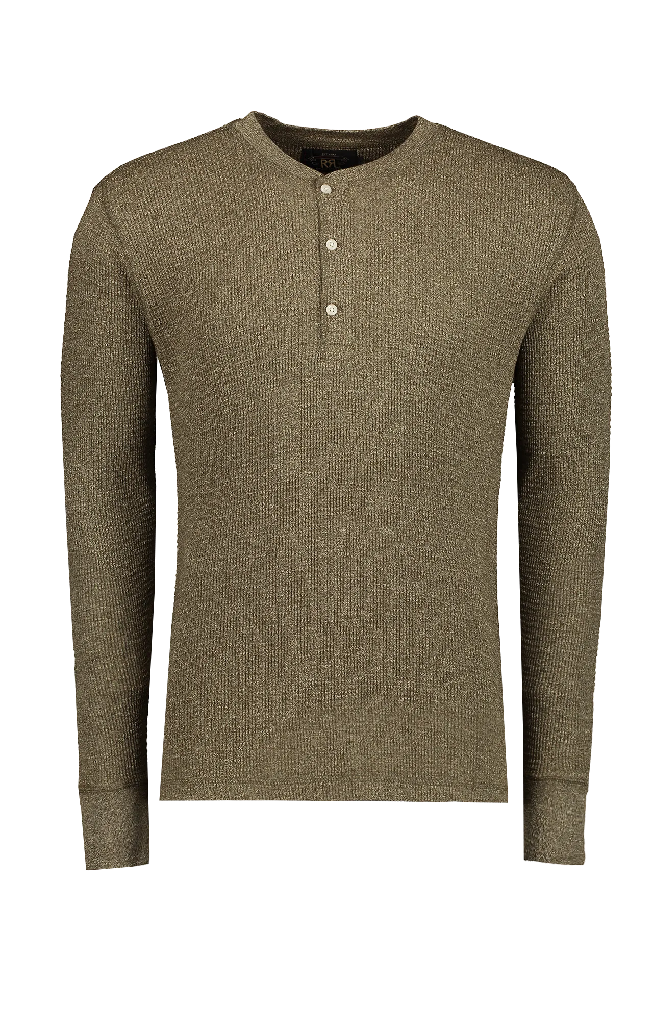 Waffle-Knit Henley Shirt