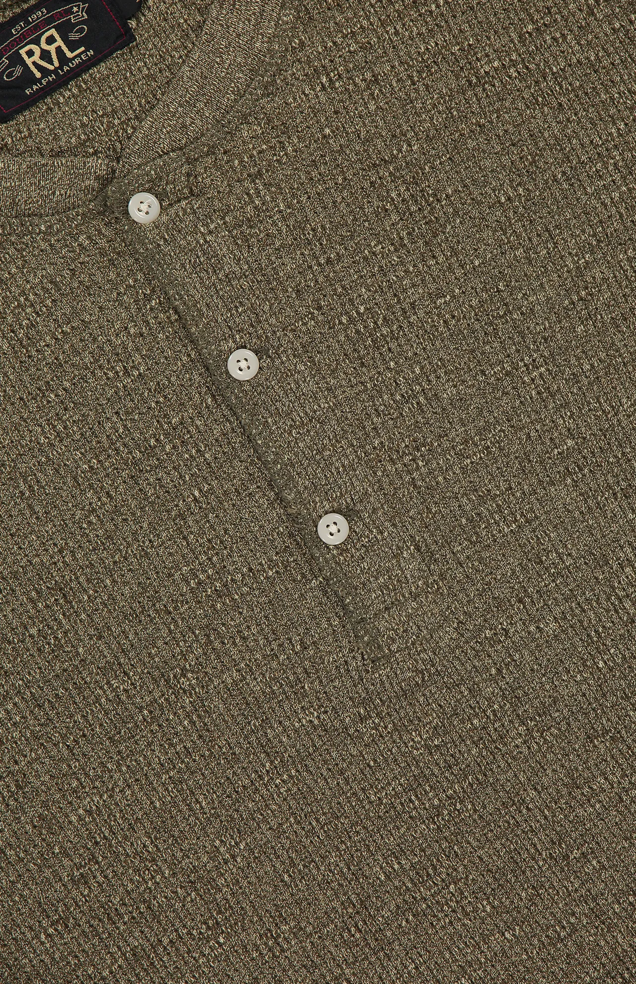 Waffle-Knit Henley Shirt