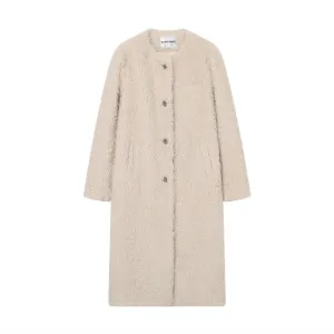 White Faux Fur Long Coat