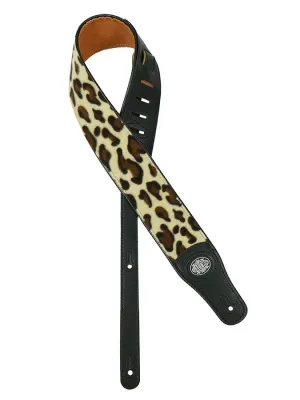 Wildlife Series Guitar strap, leopard faux fur