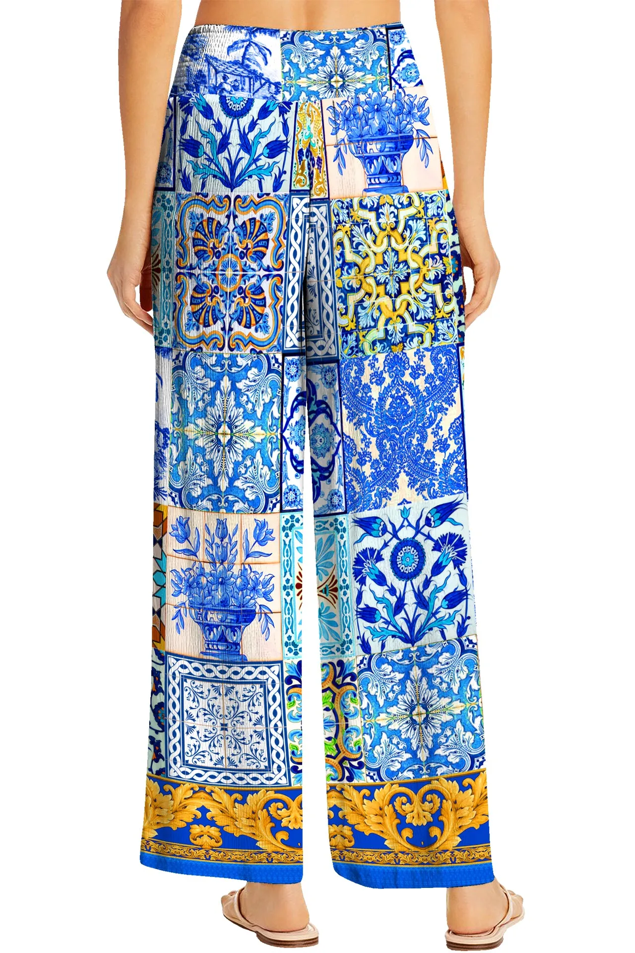 Women Palazzo Pant in Blue