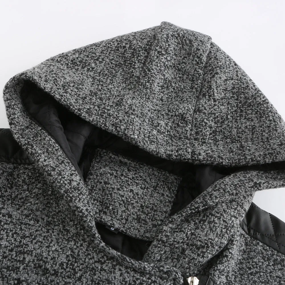 Women Solid color Hooded Coat