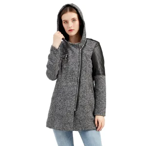 Women Solid color Hooded Coat