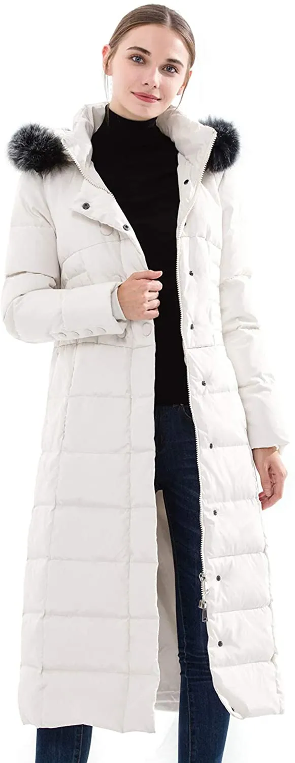 Women's Hooded Thickened Long Down Jacket