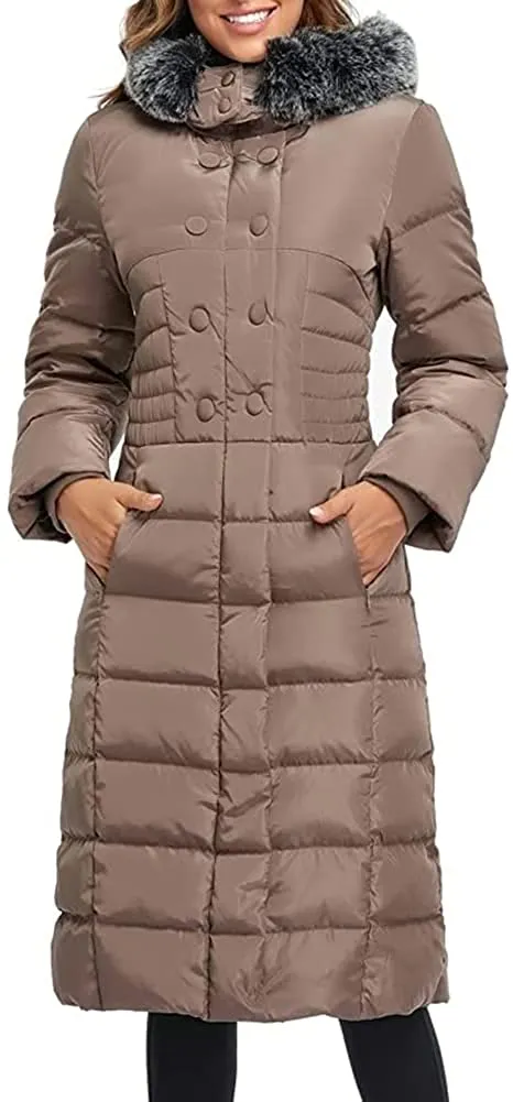 Women's Hooded Thickened Long Down Jacket