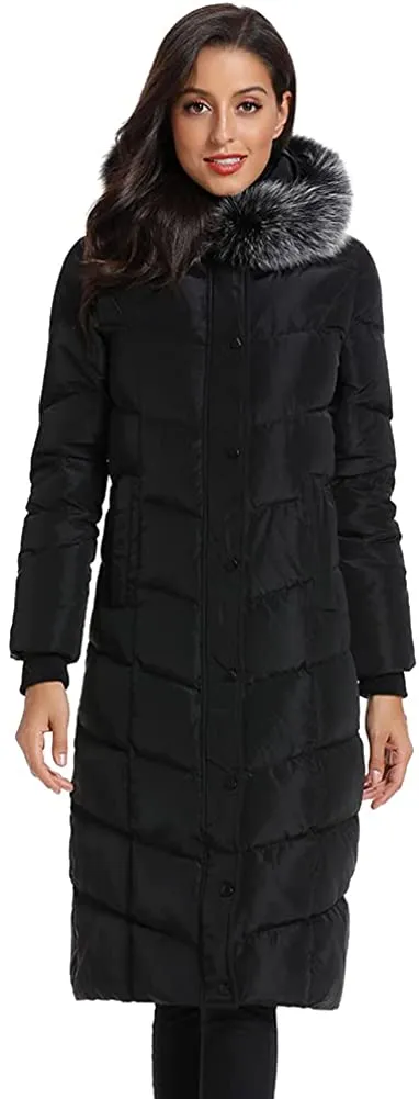Women's Hooded Thickened Long Down Jacket