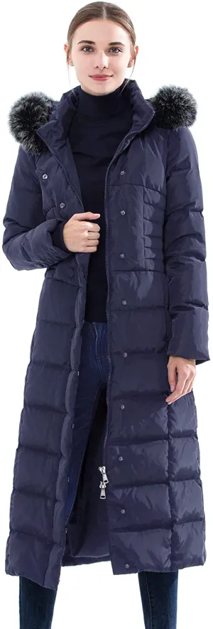 Women's Hooded Thickened Long Down Jacket