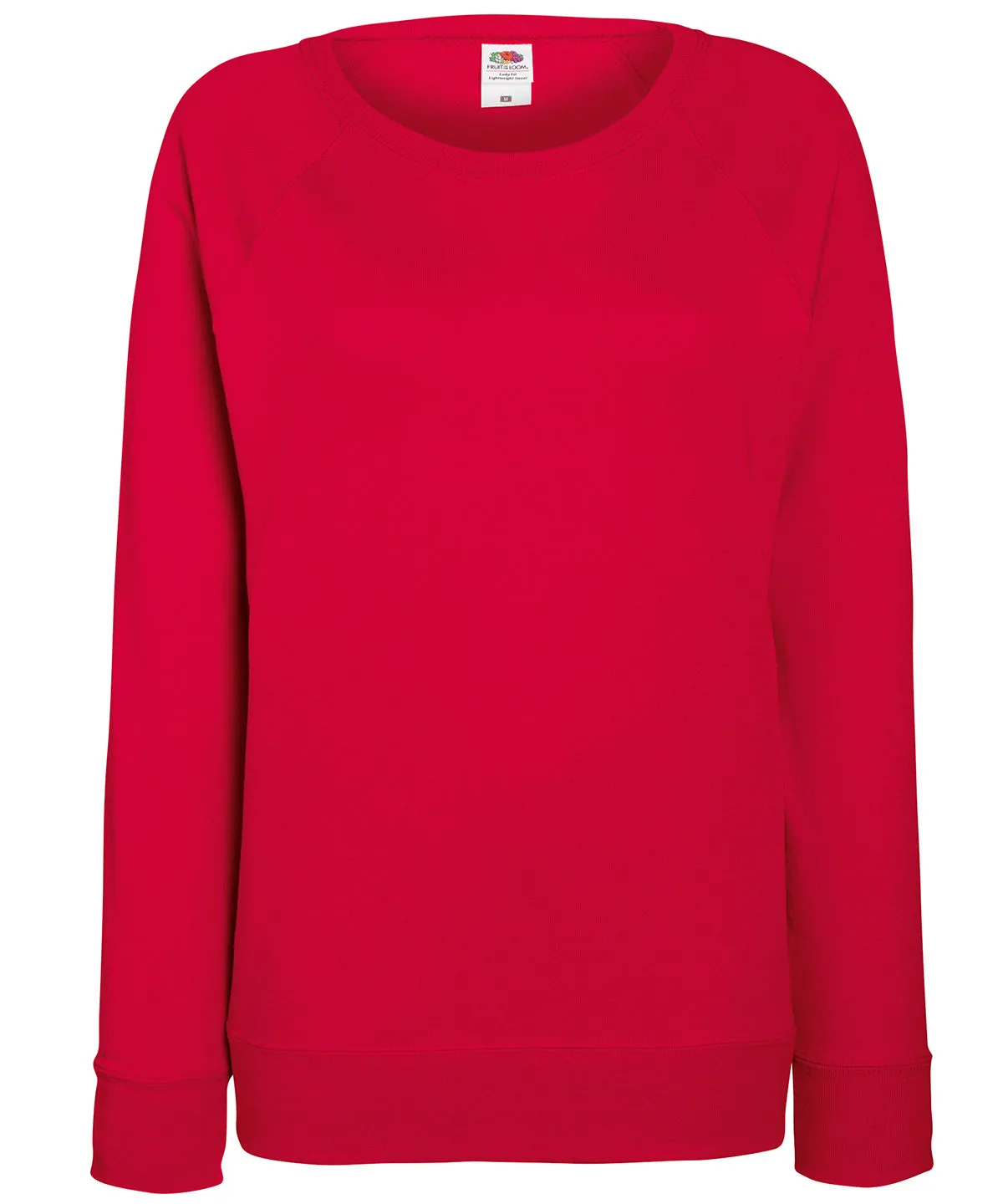 Womens lightweight raglan sweatshirt | Red