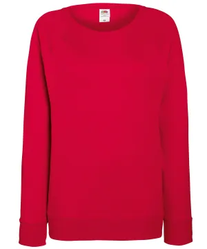 Womens lightweight raglan sweatshirt | Red
