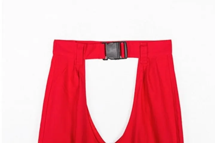 Women's Summer Ankle-Length Hollow Out Loose Cargo Pants