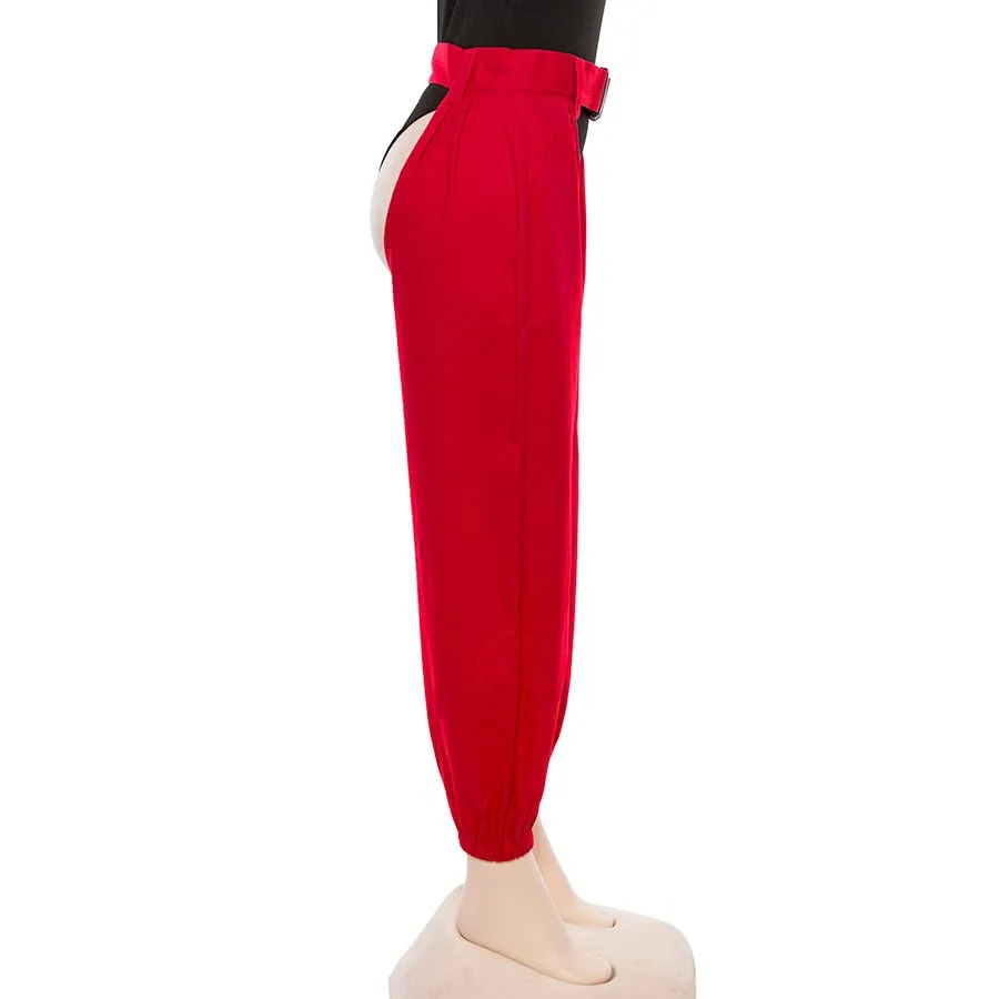 Women's Summer Ankle-Length Hollow Out Loose Cargo Pants