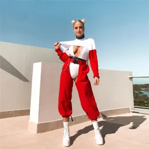 Women's Summer Ankle-Length Hollow Out Loose Cargo Pants