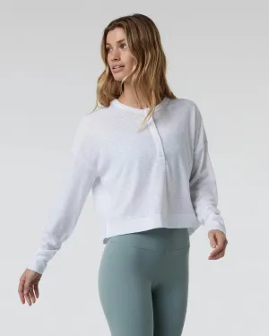 Women's Sunrise Henley Oversize Long Sleeve Shirt