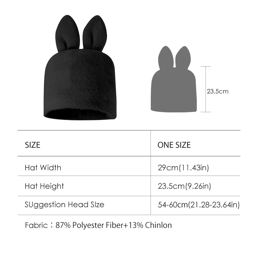 Women's Winter Plush Ear Knit Beanie